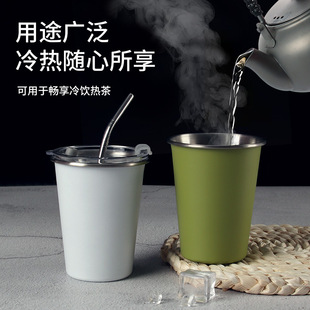 Lei Zong Same Xiaomi Ultra Direct Drink Cup Mini 304 Stainless Steel Thermos Cup su7 Lightning Yellow Camping Cup