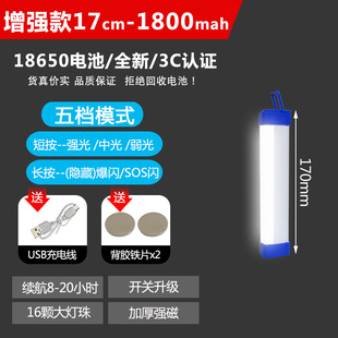 Led charging emergency lamp magnetic USB charging lamp power outage flashlight night market stall emergency lighting