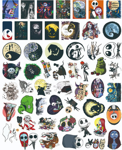 600 Halloween stickers cross-border horror horror decorative luggage case water cup waterproof stickers wholesale