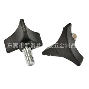 Xinjue Xin M8 black nylon stainless steel triangle plastic head screw plastic head hand screw handle screw
