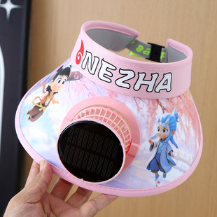 Nezha Kidsren's Hat Sun Protection Hat Summer Large Brim Sun Hat Girls Anti-Uv Outdoor Boy Empty Top Sun Hat