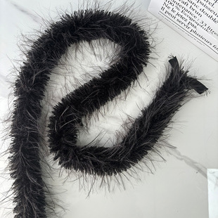 Imitation turkey feather wool strip performance clothing cuffs stuffed strip pajamas accessories DIY decoration imitation ostrich color wool strip