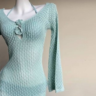 Ocean Net Red Little Red Book Взрывная сексуальная отдыхающий ветер бикини трикотажная длинная юбка
