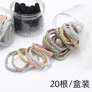 Rubber Band Black Hair Rope Hair Band Cowhide Band Women's Hair Tie High Elastic Rubber Ring Women's Simple and Durable Hair Rope