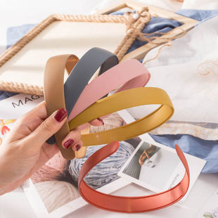 2.5CM Korean-style Wide-brim Hair Stamp Frosted All-match Face Washing Hair Band Hair Accessories Internet Celebrity Chanel Style Non-slip Outgoing Headband