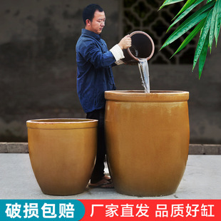 Ceramic Large Water Tank Old-fashioned Water Storage Household Large Sauce Water Tank Pickled Vegetable Tank Pickled Vegetable Tank Household Pickled Water Purification Tank