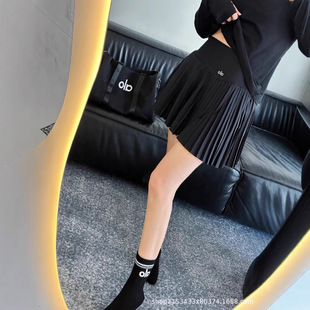 ALO Spring and Summer New Casual Sports Style Tennis Suit suit Vertical Collar Slim Fit Half Zip Top Anti-Light Dress