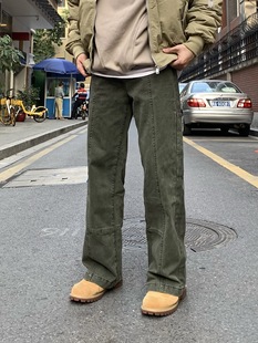 2024 American Washed Straight Overalls vintage Jeans Loose All-match Retro Pants for Men and Women