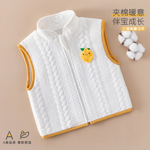 Baby Vest Boy Class A Outer Wear Autumn and Winter Cotton Warm Baby Vest Autumn Children's Cotton Winch Vest