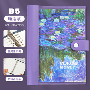 Vintage Oil Painting Loose-leaf Book Transparent Soft Shell Removable b5 Journal Book for College Students to Study for Postgraduate Entrance Examination
