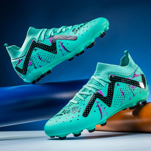 Cross-border foreign trade Xiyin Amazon football shoes men's high-top spikes artificial grass young students sneaker women