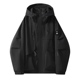 Jacket Men's Coat Hooded 2025 Spring New Arrival Men's Korean Style Slim-fit Youth Eaulets All-match Outdoor Top