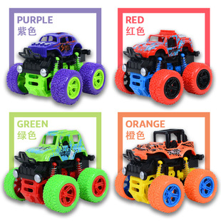 Children's Educational inertia four-wheel drive stunt off-road vehicle engineering vehicle model car night market stall toys wholesale gifts