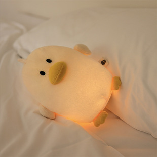 Mini Aridis Duck Soothing Plush Night Light USB Charging Two-gear Pat Light Baby Cute Nursing Eye Protection Timing Light