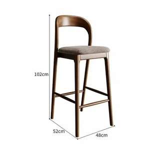 Nordic solid wood high-rise table, home wall partition, silent style bar table and chair, living room, balcony, small apartment, long table