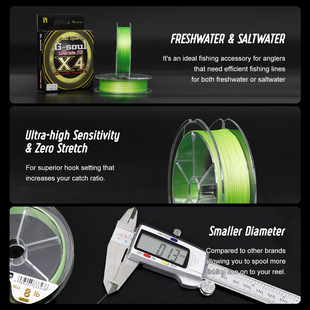 Fishing line PE line Luya line cross-border foreign trade NOEBY/NOEBY raw silk 100 m super strong tension monochrome fishing line