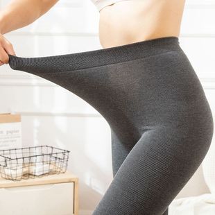2022 Spring and Autumn New Thread Vertical Leggings Women's Outer Wear Thin Autumn Pants Women's Winter Fleece-lined Thickened Pantyhose