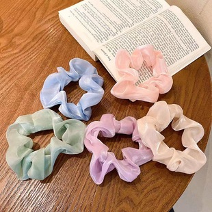 South Korea ins Shasha glossy large intestine ring popular hair accessories hair Ring 1 yuan 2 yuan store supply wholesale