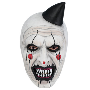 2024 Cross-border New Latex Clown Mask Halloween Headgear Chamber of Secrets Escape Dress Props Factory Outlet