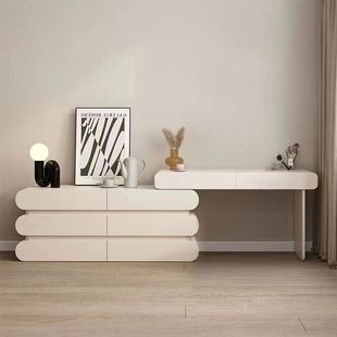 Htn Bedroom Dressing Table Modern Integrated Room Home Cloud Makeup Mirror Rock Board New Storage Dressing Table Jane