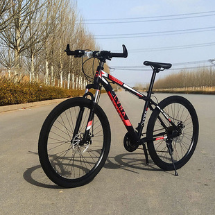 26 inch high carbon steel mountain bike all-in-one wheel disc brake bicycle men's and women's adult variable speed frame type student