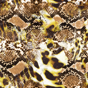 Jazz fashion stretch leopard print digital printing fabric base shirt jazz dance T-shirt fabric wholesale