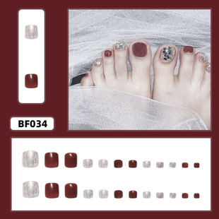 Wearing nail nail nail nail nail nail net red new popular detachable toenail patch finished wholesale