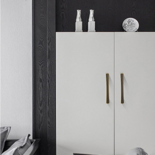 Brass handle Chinese pure copper American retro furniture wardrobe door French solid drawer single hole door handle wholesale