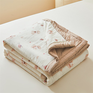 Class A 100% Washed Cotton Summer Cool Quilt Machine Washable Xinjiang Cotton Quilt Dormitory Single and Double Air Conditioning Quilt Core