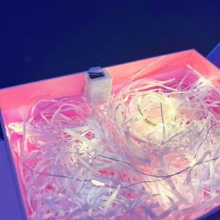 led open cover bright gift box button light string gift box copper wire color light switch battery string light automatic light