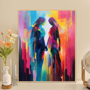 Digital oil painting diy foreign trade hot North American style by digital painting decorative painting wholesale cross-border a generation of hair