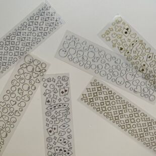 Korean ins same style gilding silver five-pointed star poker goo card DIY decorative sticker