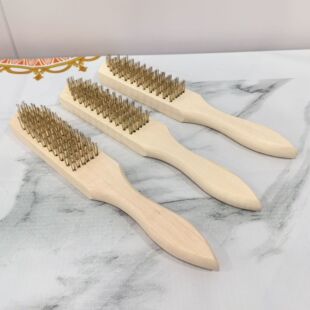 Household Wooden Handle Multifunctional Wire Brush Decontamination and Rust Removal Cleaning Brush Fish Killing Tools Fish Scale Planer 2 Yuan Store Department Store