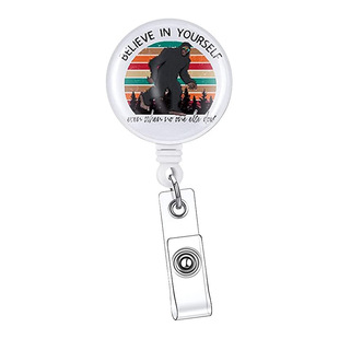 Full-plane glue drop patch cute skull pill gorilla retractable easy pull Nurse Badge scroll
