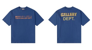 American Style Retro Fashion Brand gallery dept Gallery Letter Printed Unisex Loose Double Yarn Cotton Short Sleeve T-Shirt