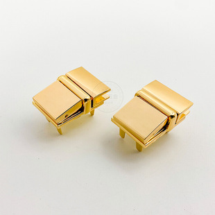 Wholesale zinc alloy die casting duck tongue lock luggage hardware accessories lock buckle light gold handbag bag metal mortise lock