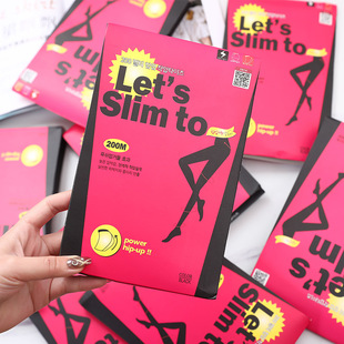 Микро-взрывы Южная Корея Let's Slim Belly Hip 200M Носки для давления Черные весенние носки для дна
