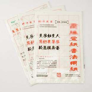 8 Open 12 15 24 thick rice bamboo pulp wool edge paper students beginner brush calligraphy practice rice paper
