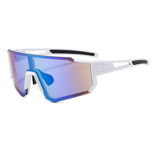 Fashionable Oversized Frame Outdoor Cycling Glasses Mountaineering Ski Sunglasses Big Face Slimming Windproof Goggles Sunglasses for Men and Women