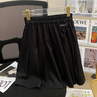 Real shot large size suit material tb pleated skirt women's early spring and summer a-line skirt skirt European and American academic style short skirt trendy