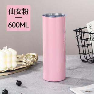 Прямая поставка через границу 20oz прямая чашка 304 из нержавеющей стали термальная чашка прозрачная с крышкой чашка с горячей сублимации прямая чашка