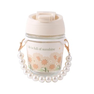 Customized Pearl Cup Summer Straw Cup Small Gift Glass Advertising Souvenir Cup Opening Wedding Water Cup