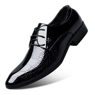 Summer New Business Dress Shoes Large Size Pointed Shiny 45-46-47-48 Best Man and Groom Wedding Shoes for Men