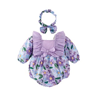 Korean version of children's clothing 2024 winter baby clothes fleece-lined package fart clothes baby jumpsuit autumn and winter new triangle climbing