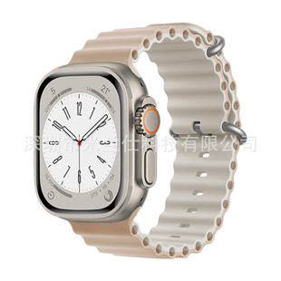 Применимые Apple Watch Apple iwatch56789SE Marine S9 с двойной пряжкой Ultra 2 производитель силиконового ремешка