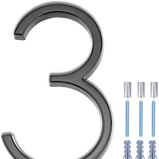 Door number manufacturers supply zinc iron alloy black number door number stainless steel accessories sign door number plate