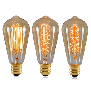 st64 tungsten filament light bulb Christmas tree bulb 110V antique light bulb 40W retro industrial wind decorative light bulb 220V