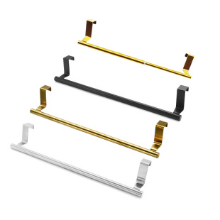 Customized 430 Stainless Steel Telescopic Towel Rack Kitchen Punch-Free Towel Hanging Rod Cabinet Door Back Rag Hanger