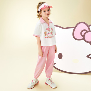 HelloKitty Hello Kitty 2024 Летний новый стиль девушки мода повседневный спортивный набор