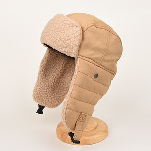Pilot Lei Feng Hat Men's and Women's Winter Cycling Ear Protection Northeast Warm Locomotive Locomotive Cotton Hat Foreign Trade Cross-Border